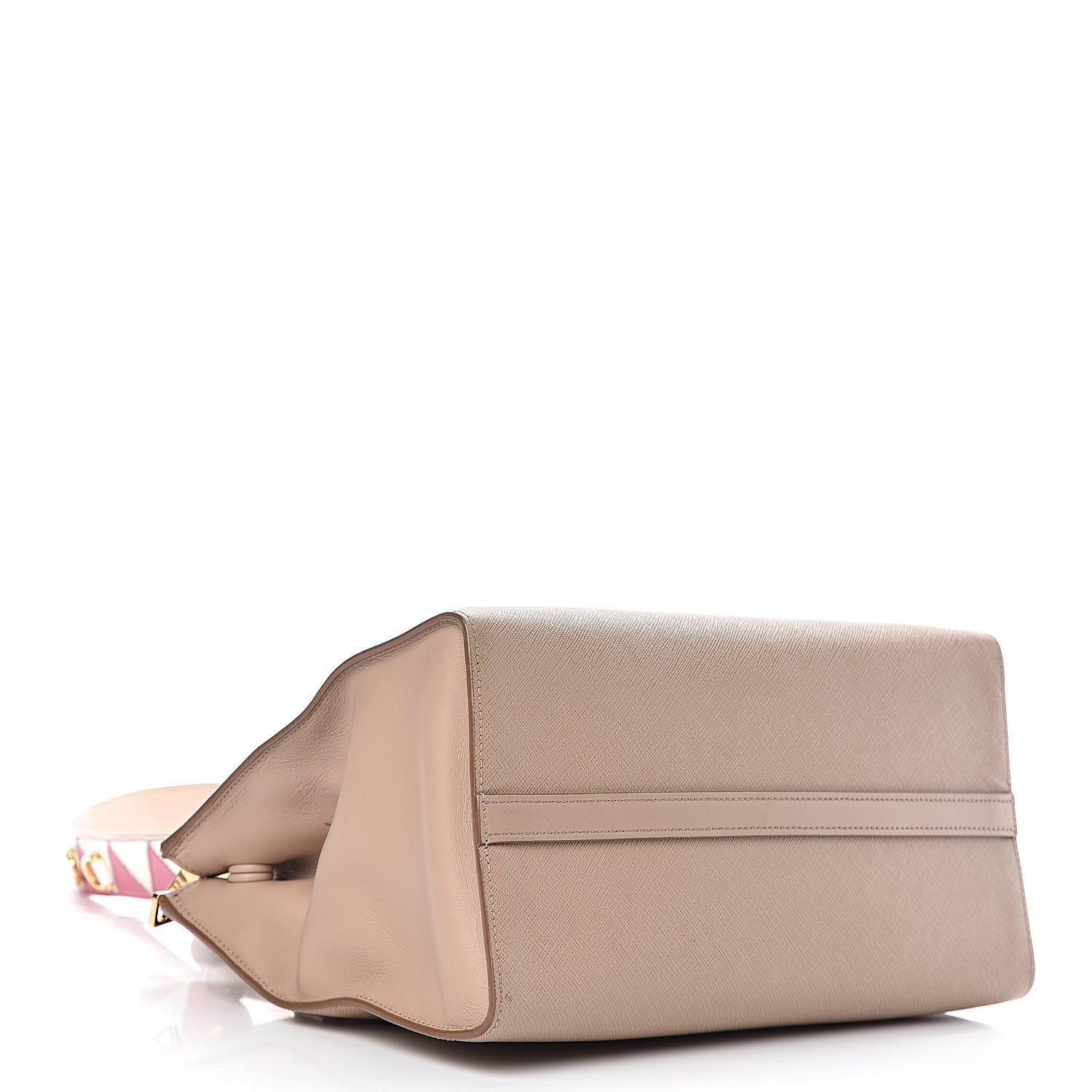 Prada Saffiano City Calfskin Greche Medium Paradigme Bag Cammeo Begonia 4 of 13