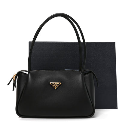 Prada Soft Calfskin Medium Darling Shoulder Bag Black 9 of 9