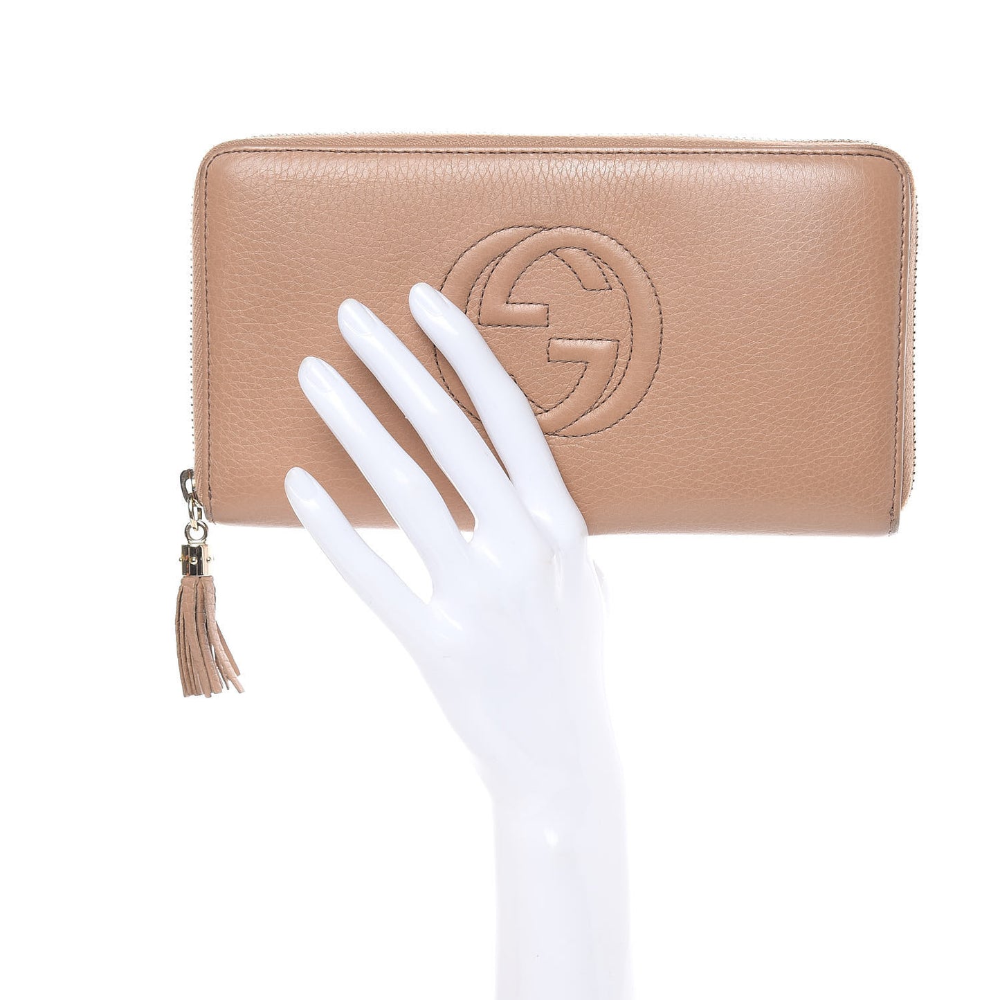Calfskin Soho Zip Around Wallet Camelia