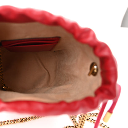 Gucci Calfskin Matelasse Mini GG Marmont 2.0 Bucket Bag Hibiscus Red 5 of 10