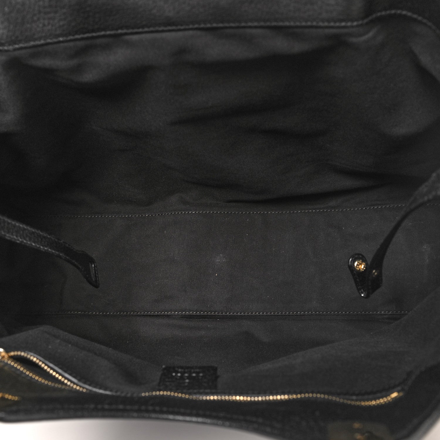 Gucci Canvas Horsebit Large Glam Shoulder Bag Black 5 of 14