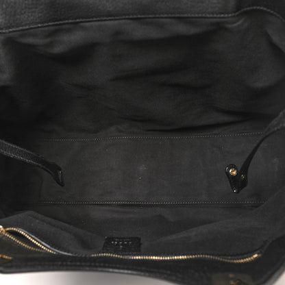 Gucci Canvas Horsebit Large Glam Shoulder Bag Black 5 of 14