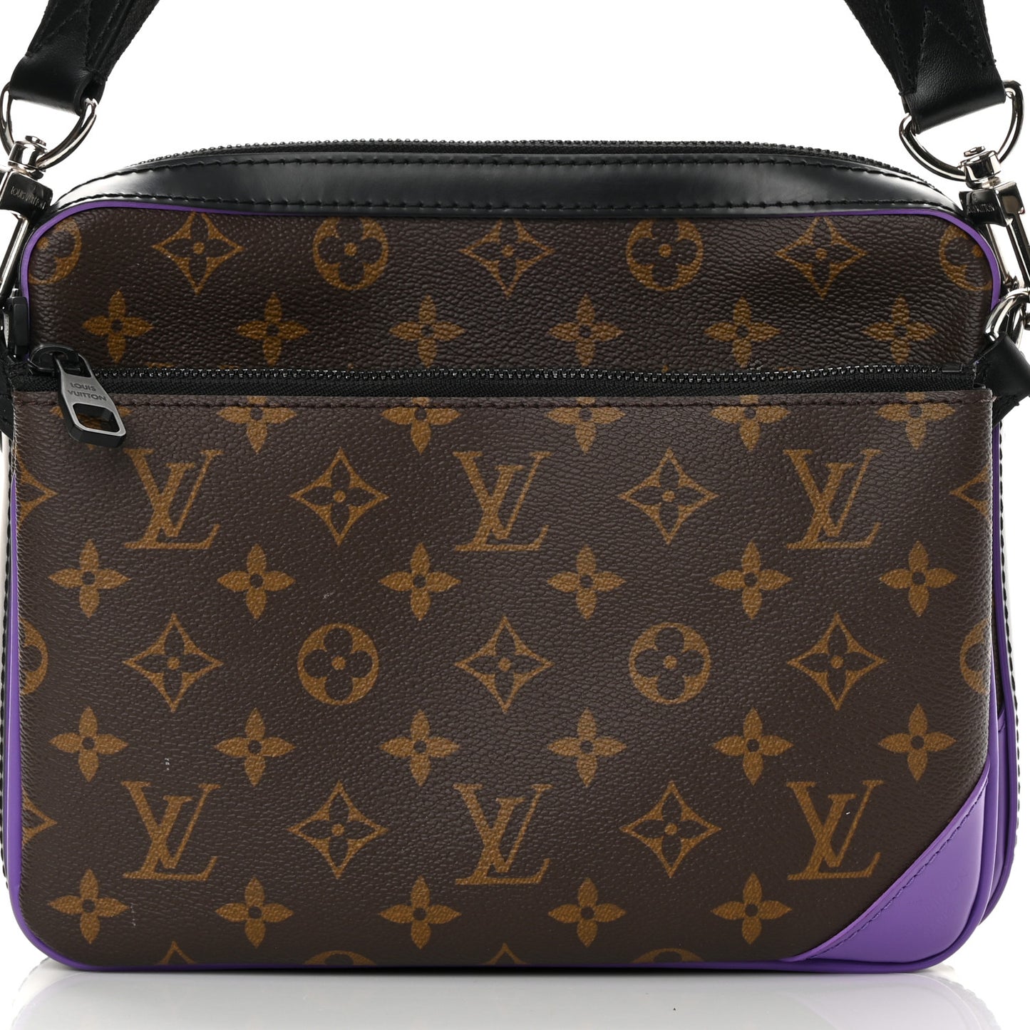 Monogram Macassar Trio Messenger Purple
