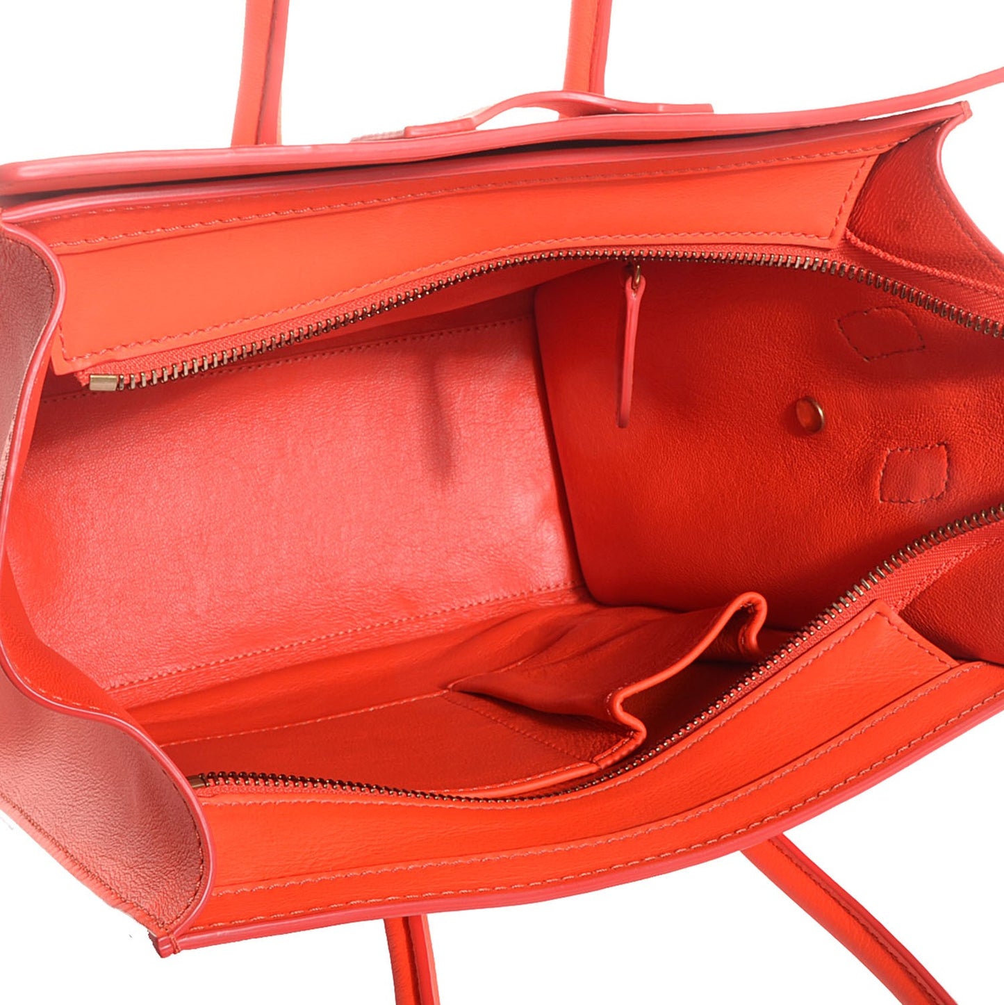 Smooth Calfskin Micro Luggage Bright Orange