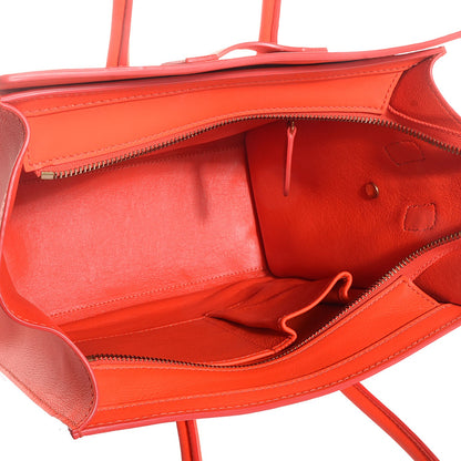 Celine Smooth Calfskin Micro Luggage Bright Orange 5 of 7