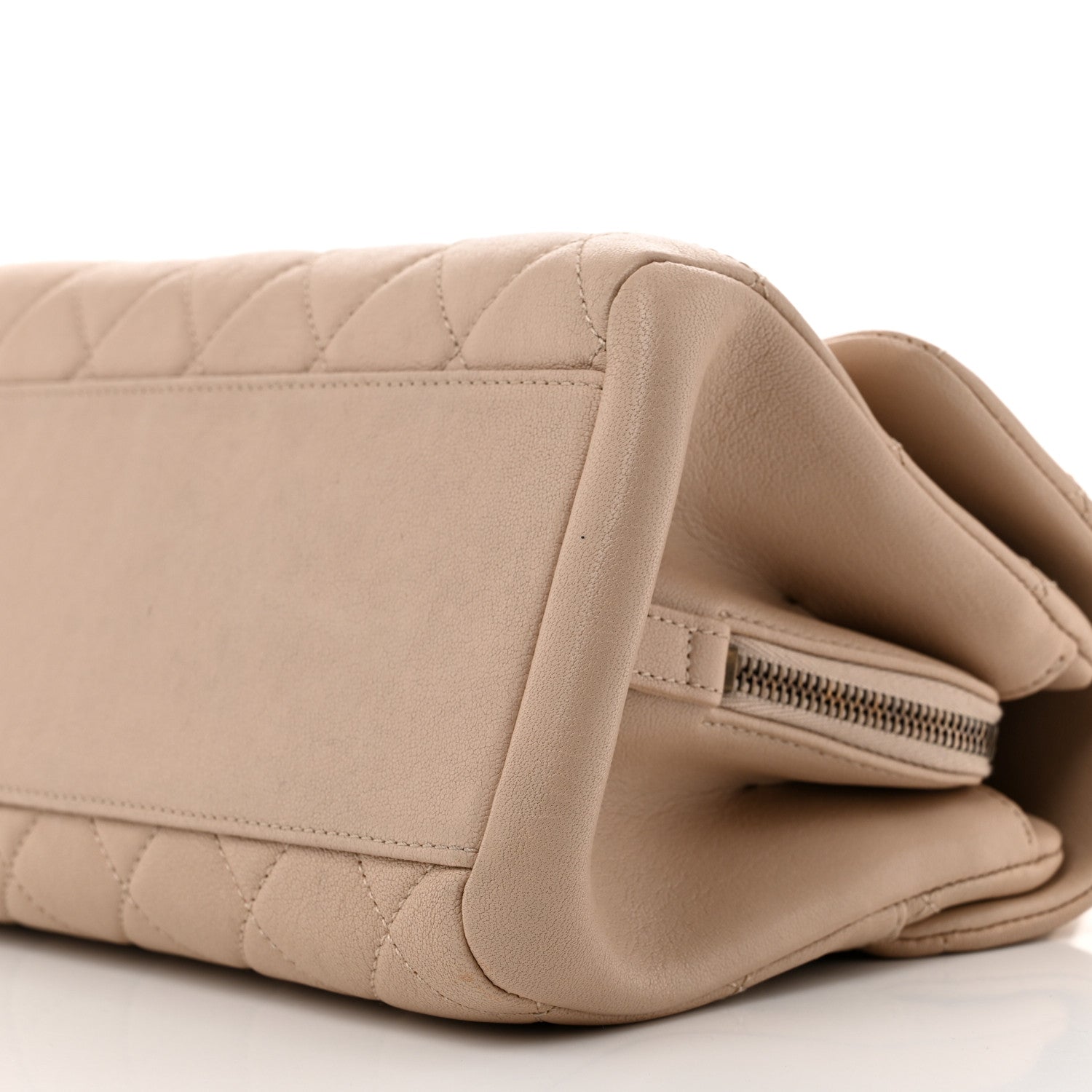 Chanel Shiny Sheepskin Quilted Small Trapezio Flap Beige 11 of 15