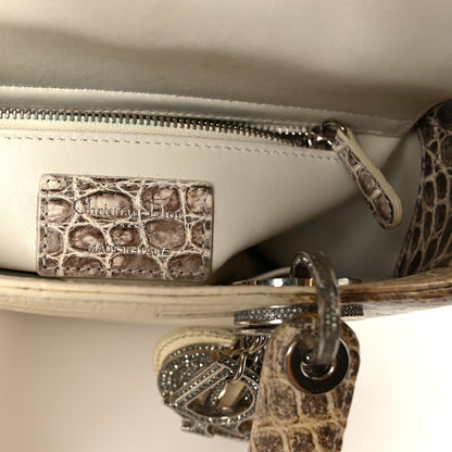Christian Dior Niloticus Crocodile Himalaya Crystal Small Lady Dior White 6 of 11