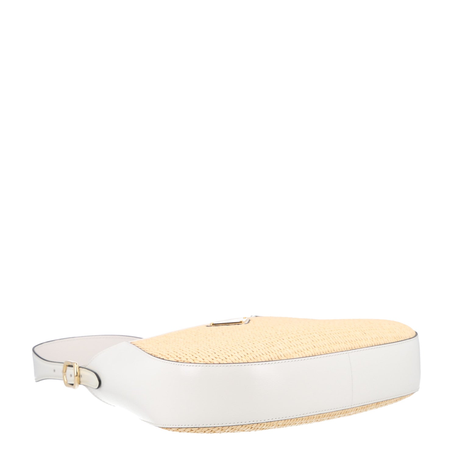 Prada Paglia Spazzolato Shoulder Bag Naturale White 4 of 10