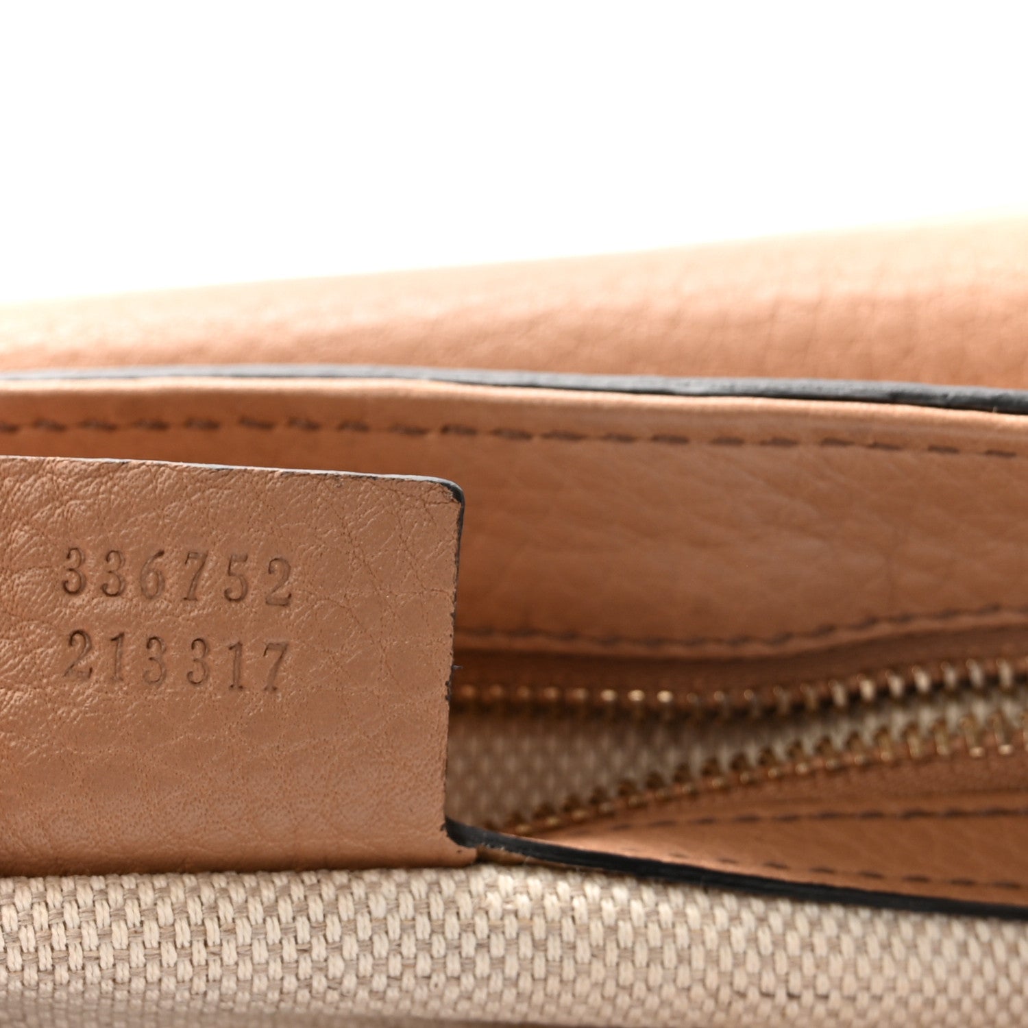 Gucci Pebbled Calfskin Medium Soho Flap Crossbody Camelia 7 of 10
