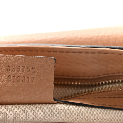 Gucci Pebbled Calfskin Medium Soho Flap Crossbody Camelia 7 of 10