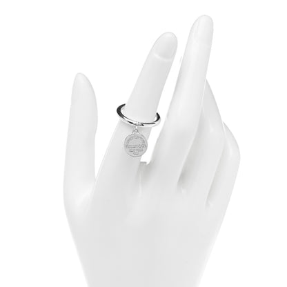 Tiffany Sterling Silver Return to Tiffany Round Charm Ring 50 5.5 2 of 5