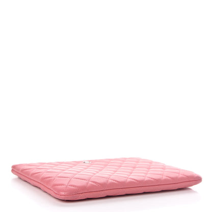 Chanel Lambskin Quilted Medium Cosmetic Case Pink 4 of 8