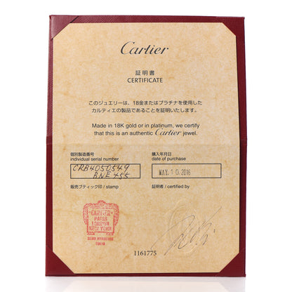 Cartier 18K White Gold Diamond 4mm LOVE Wedding Band Ring 49 4.75 5 of 5