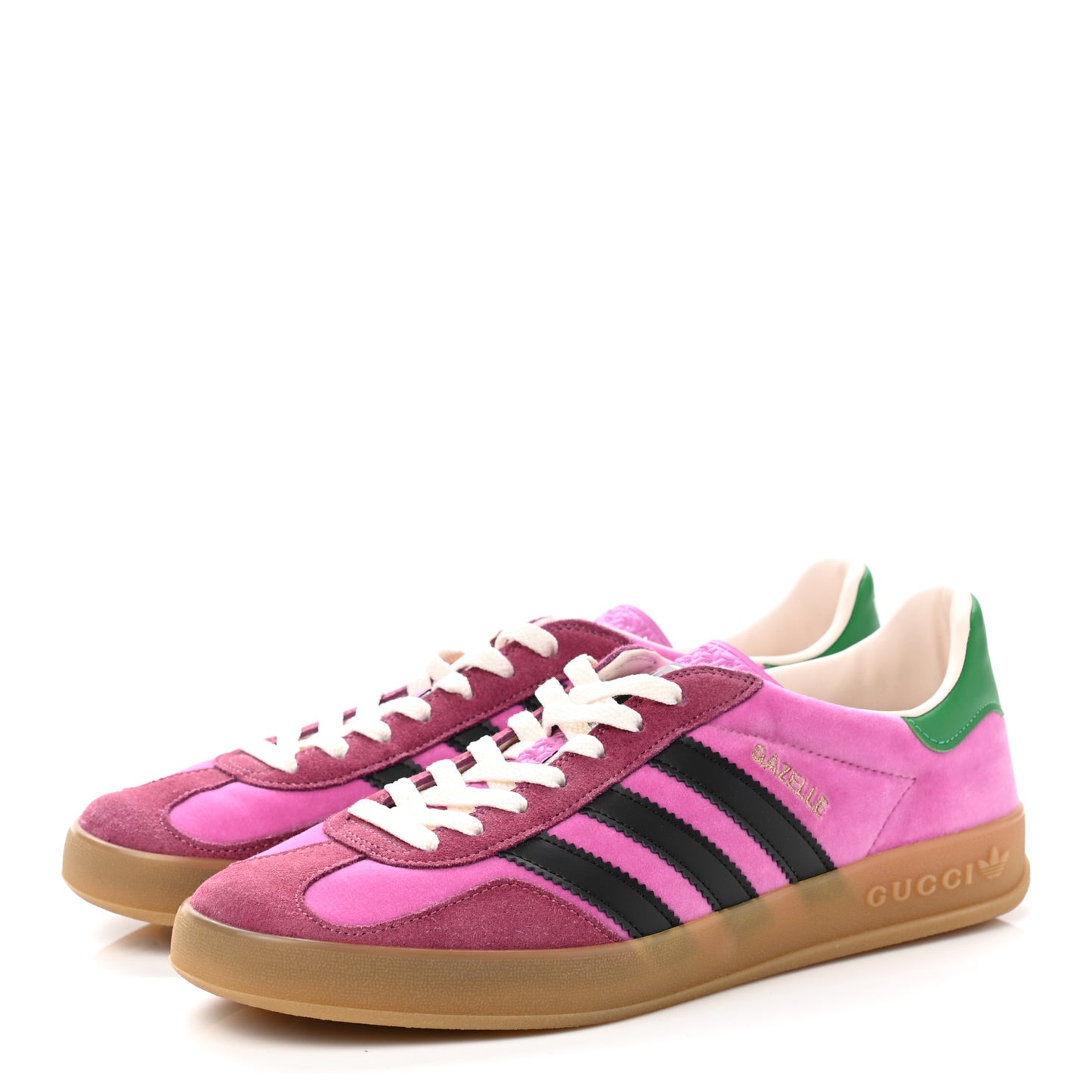 X ADIDAS Softy Velvet Suede Madeira Demetra Mens Gazelle Sneakers 10 Peonia Rose Blossom Black New Shamarock