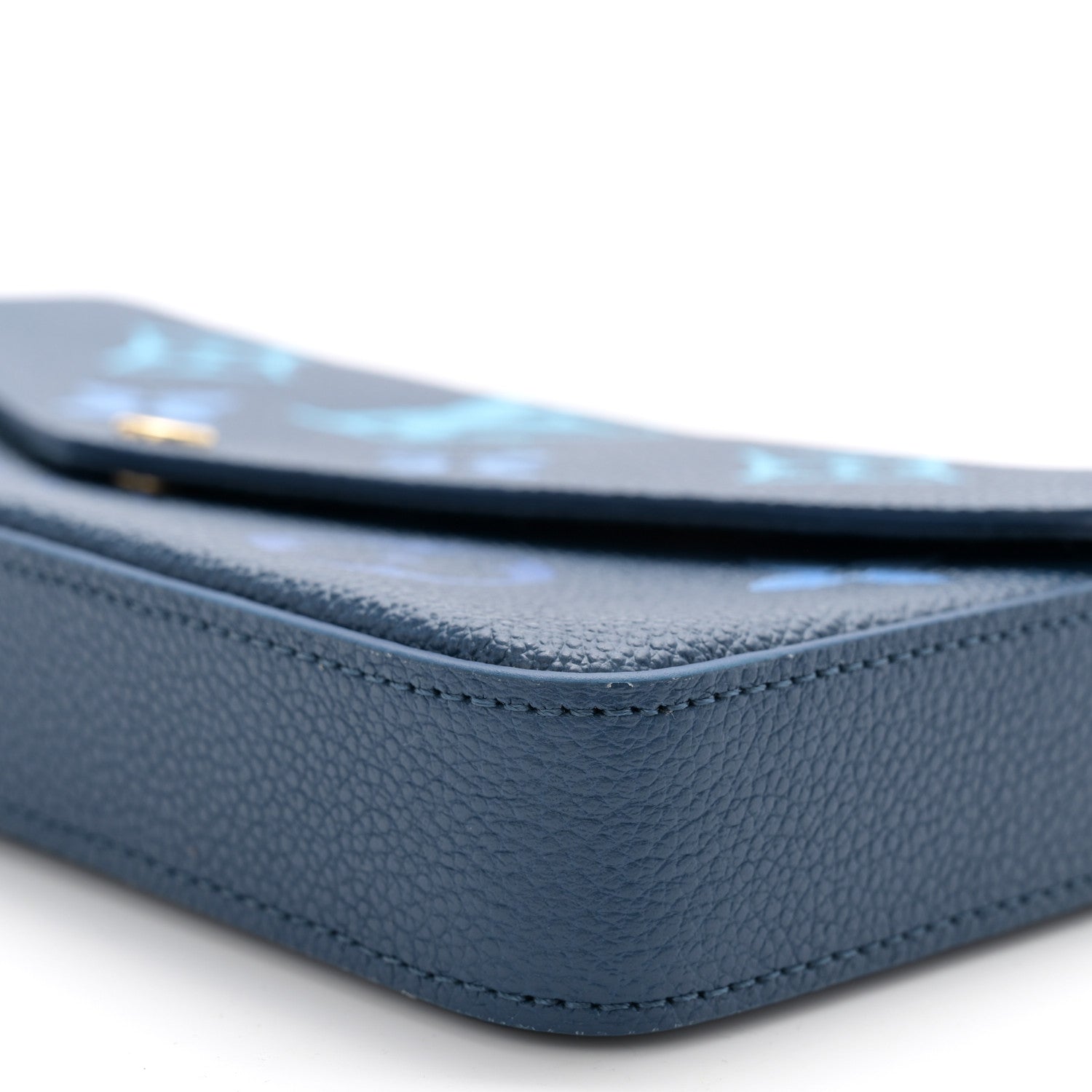 Louis Vuitton Empreinte Monogram Giant Felicie Pochette Chain Wallet Gradient Blue 10 of 10