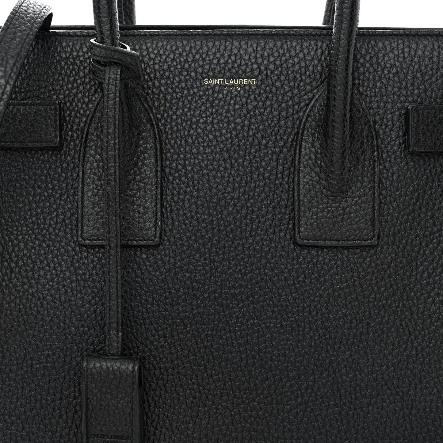 Grained Calfskin Small Sac De Jour Black