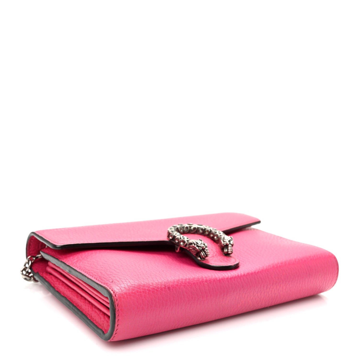 Gucci Dollar Calfskin Crystal Mini Dionysus Chain Wallet Box Pink 4 of 9