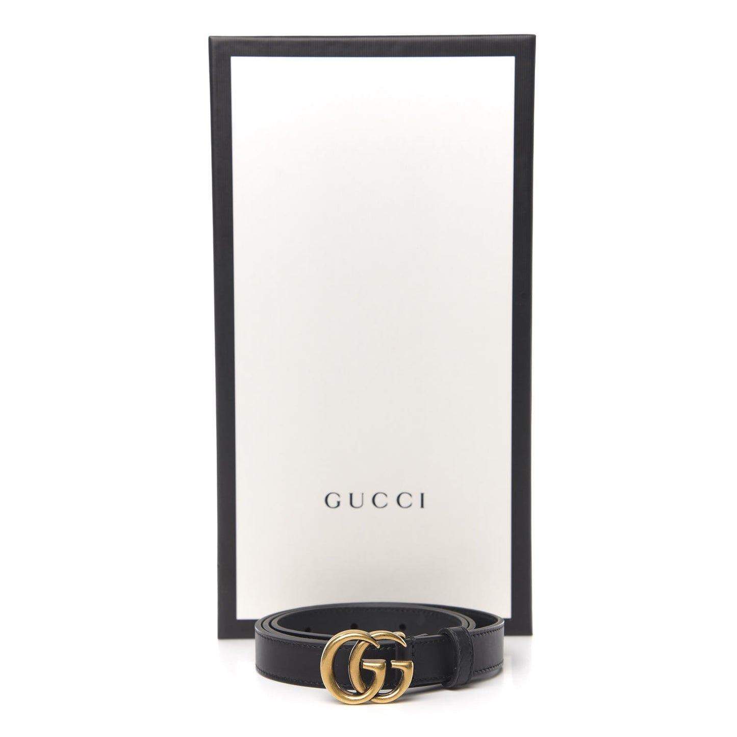 Calfskin Double G 20mm Belt 80 32 Black