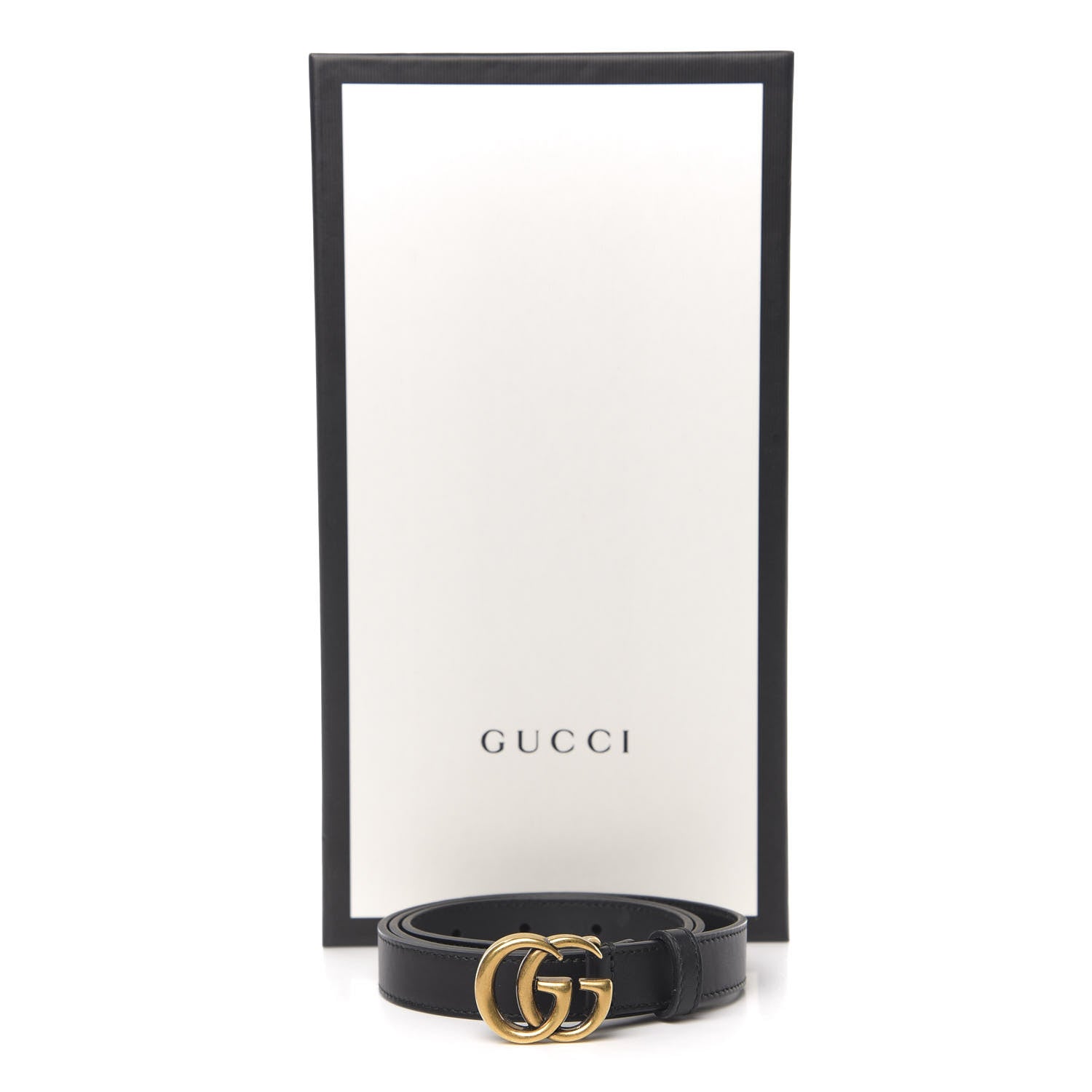 Gucci Calfskin Double G 20mm Belt 80 32 Black 6 of 6