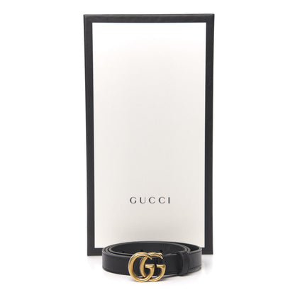 Gucci Calfskin Double G 20mm Belt 80 32 Black 6 of 6