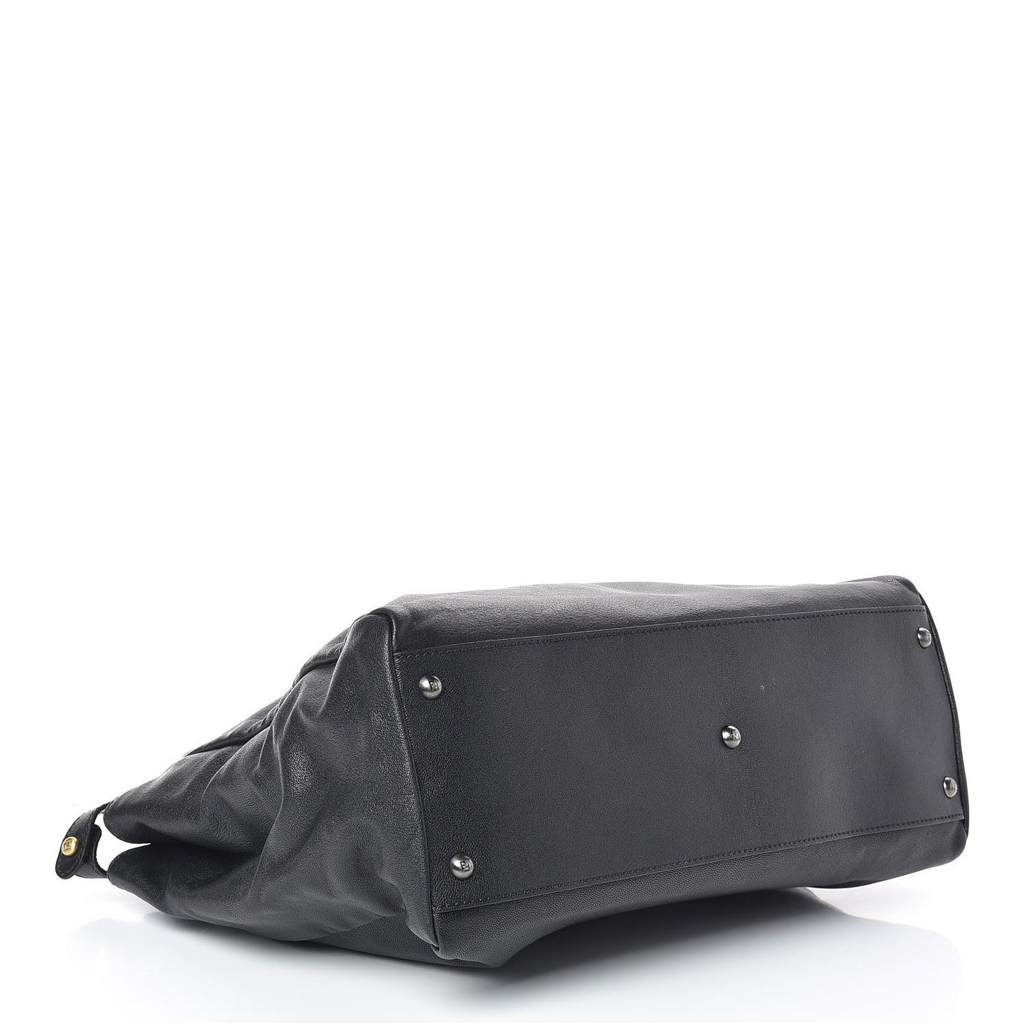 Goatskin Large Peekaboo Iconic Satchel Black