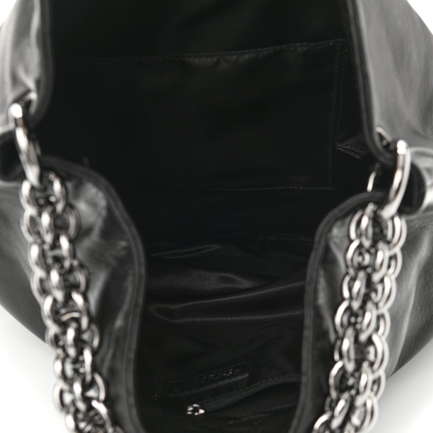 Lambskin Large Soft and Chain Hobo Black
