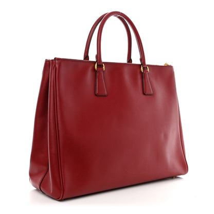 Prada Saffiano Large Galleria Double Zip Tote Fuoco 3 of 13