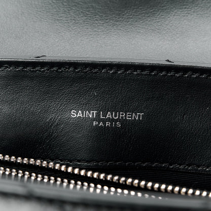 Saint Laurent Calfskin Y Quilted Monogram Small Loulou Chain Satchel Black 6 of 15