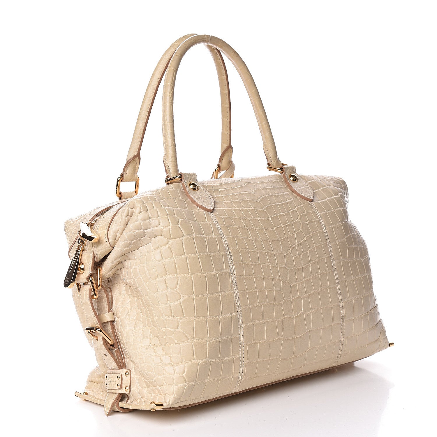 Louis Vuitton Crocodile Sac Louis Beige 3 of 18