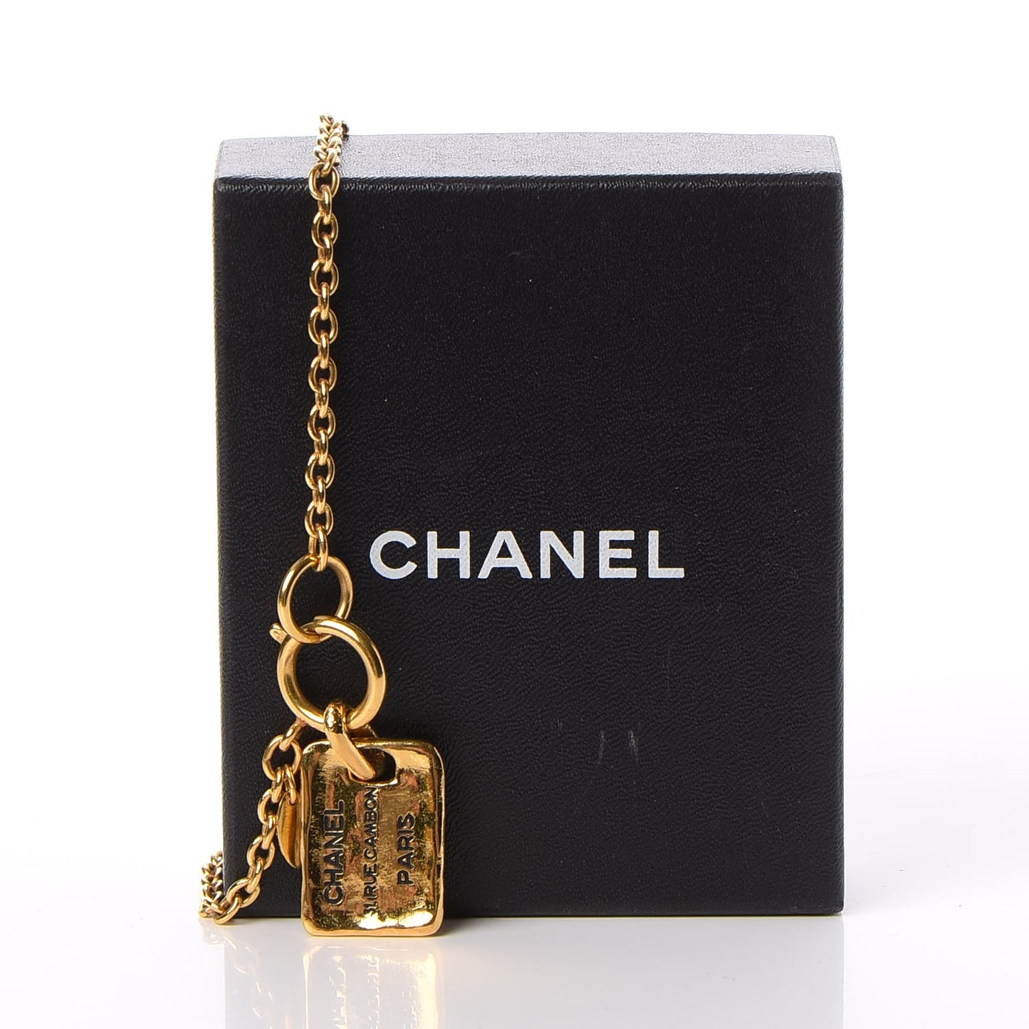 31 Rue Cambon Tag Pendant Necklace Gold