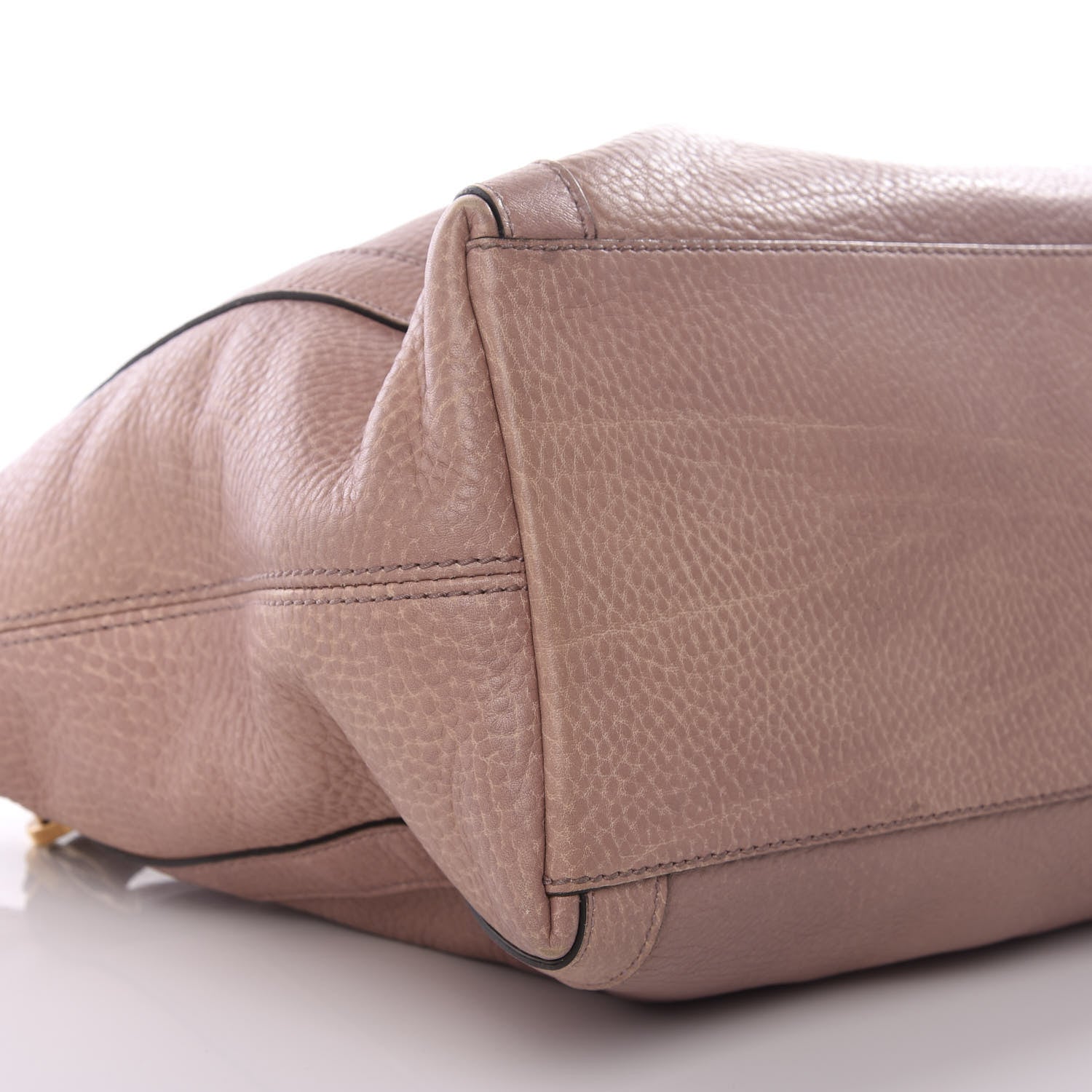 Gucci Pebbled Calfskin Medium Miss GG Top Handle Bag Mauve 10 of 12
