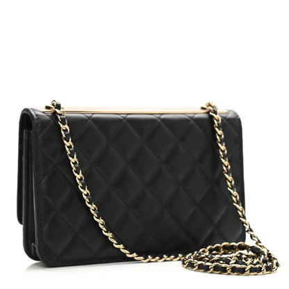 Chanel Lambskin Quilted Trendy CC Wallet On Chain WOC Black 3 of 12