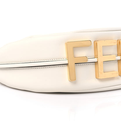Fendi Vitello Grace Matte Small Fendigraphy Hobo Bag White Ice 8 of 10