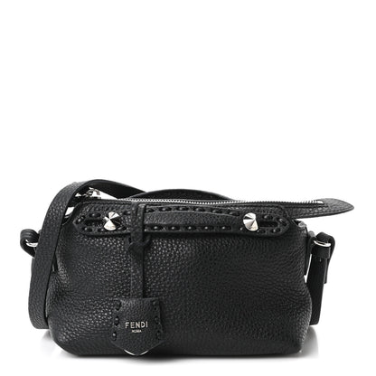 Fendi Cuoio Romano Selleria Sintetica Tape Stitch Mini By The Way Boston Bag Black 1 of 10