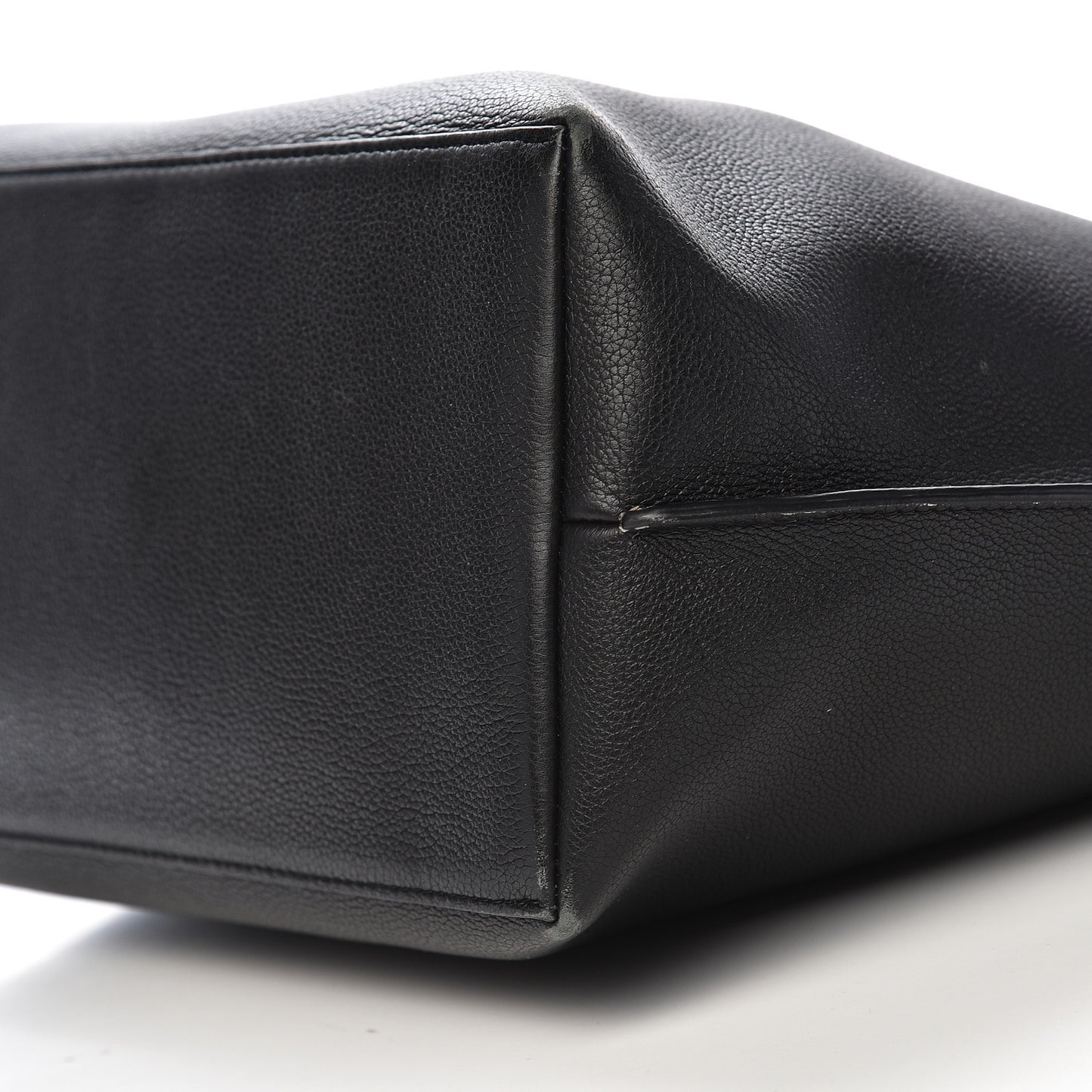Calfskin Lockme Go Tote Black