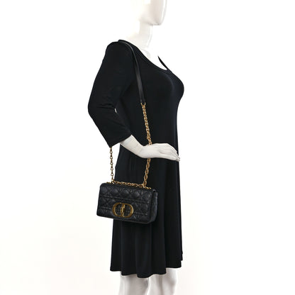 Christian Dior Calfskin Cannage Small Caro Bag Black 1 of 9