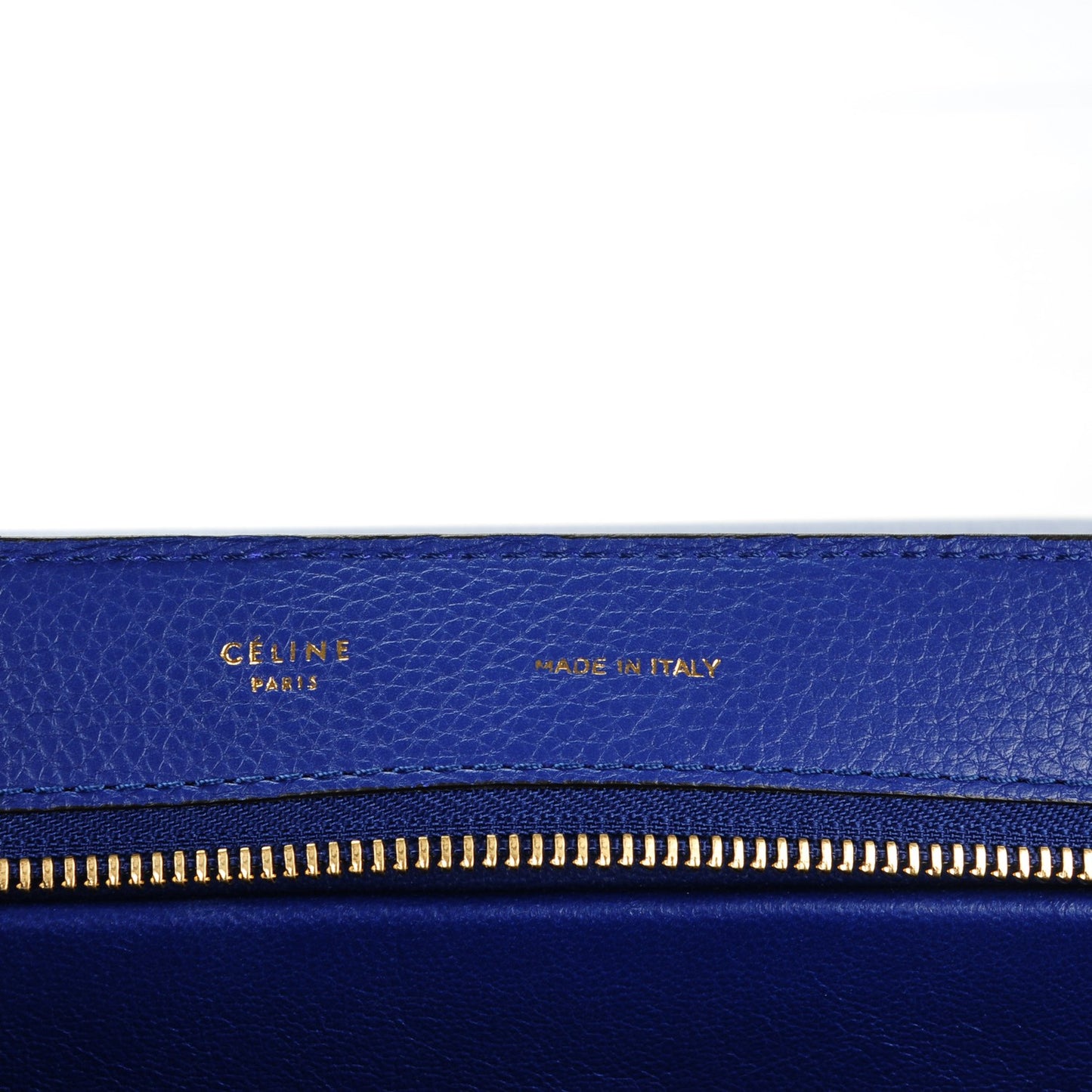 Drummed Calfskin Suede Medium Trapeze Indigo