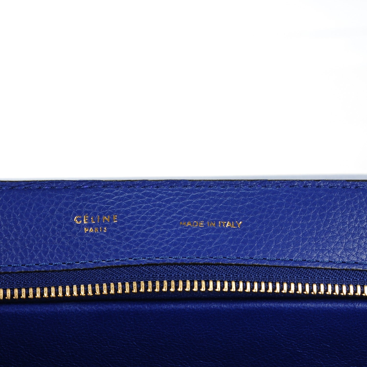 Celine Drummed Calfskin Suede Medium Trapeze Indigo 6 of 7