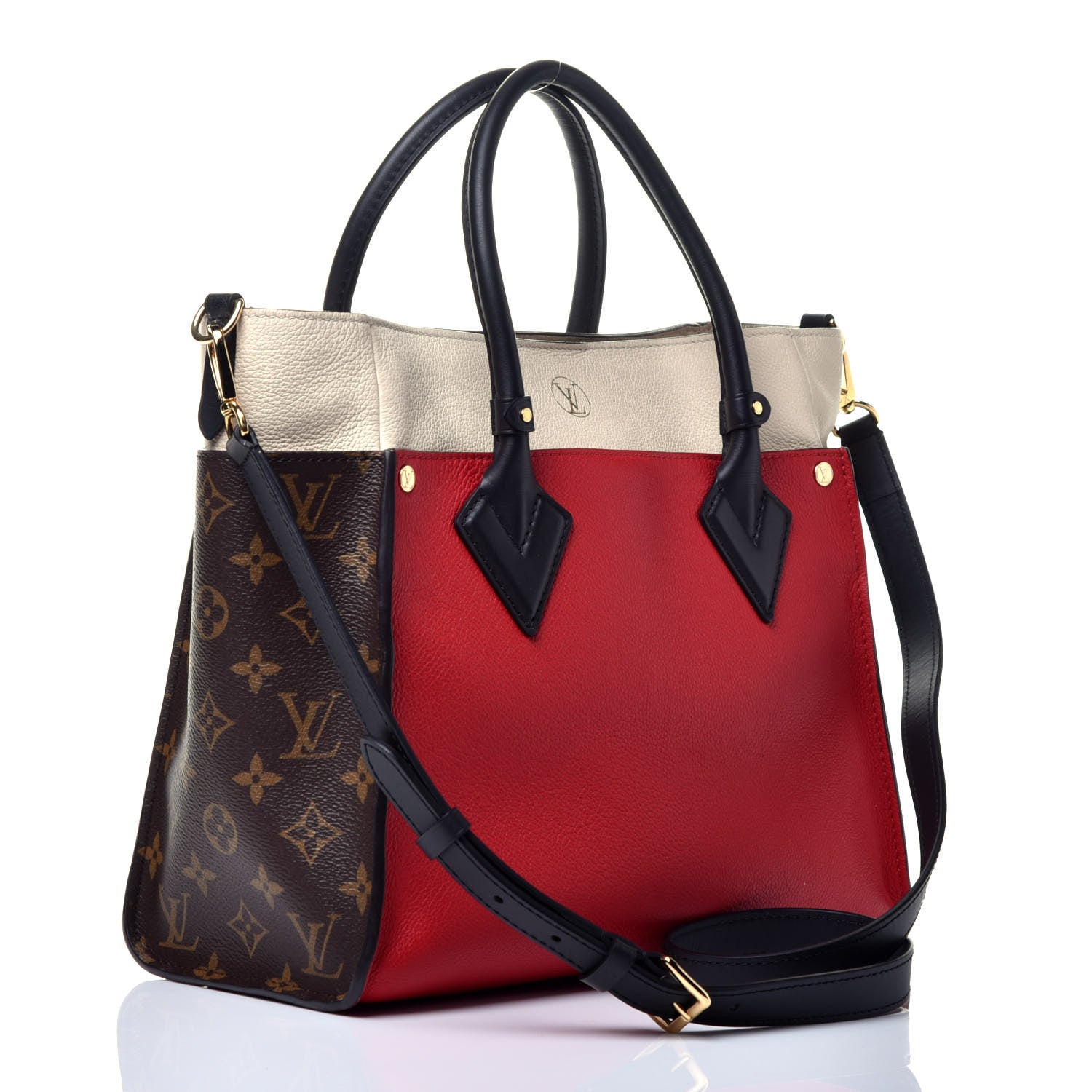 Louis Vuitton Calfskin Monogram On My Side Pirate Red 3 of 9