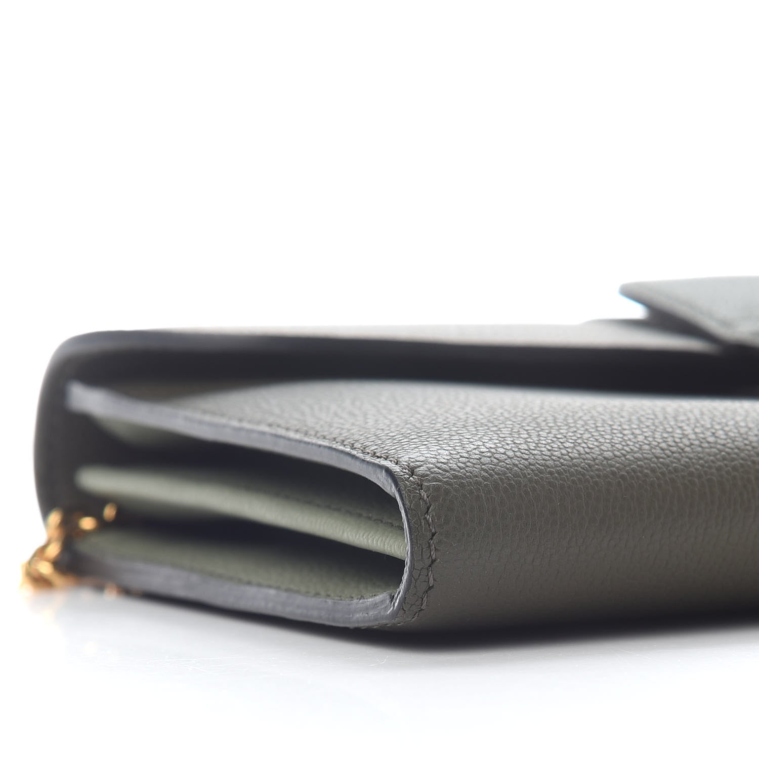 Delvaux Brillant Wallet on Chain Kaki 6 of 8