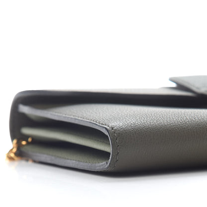 Delvaux Brillant Wallet on Chain Kaki 6 of 8