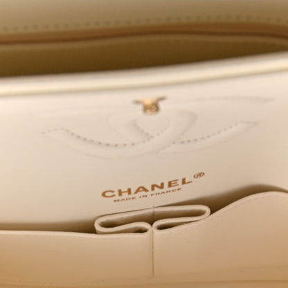 Chanel Caviar Quilted Medium Double Flap White 5 of 14