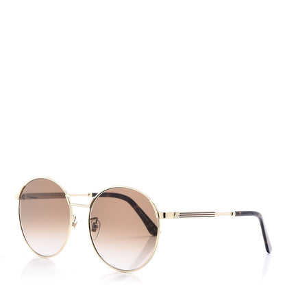 Gucci Web Round Sunglasses GG0206SK Gold 1 of 7
