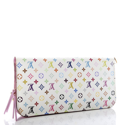 Louis Vuitton Monogram Multicolor Insolite Wallet White Litchi 3 of 8