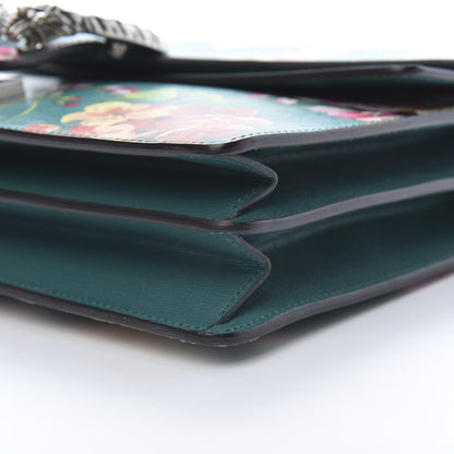 Gucci Calfskin Blooms Print Medium Dionysus Shoulder Bag Bright Emerald Multicolor 11 of 11