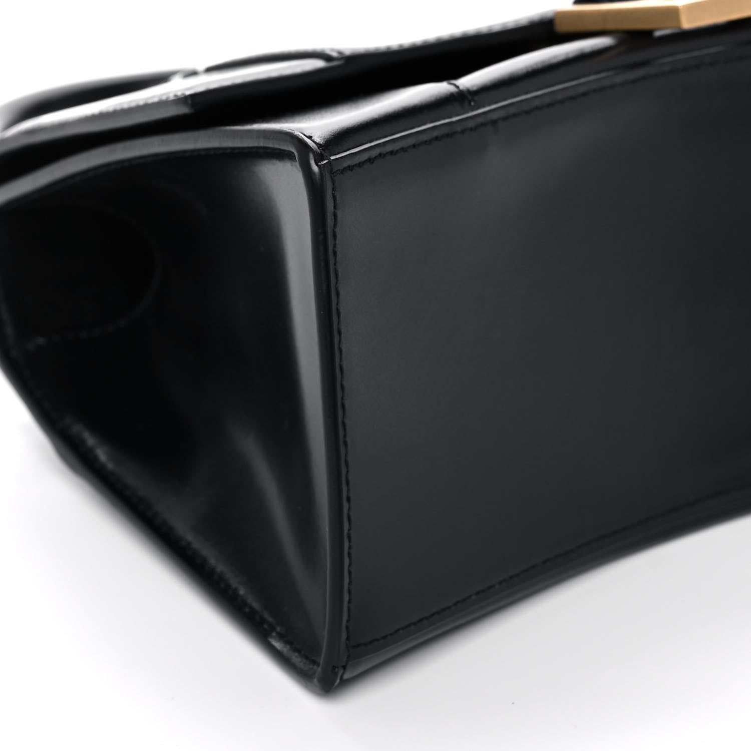 Balenciaga Shiny Box Calfskin Graffiti Logo Small Hourglass Top Handle Bag Black 9 of 10
