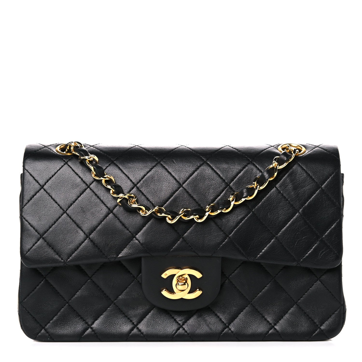 Chanel Lambskin Quilted Small Double Flap Black 1 of 18