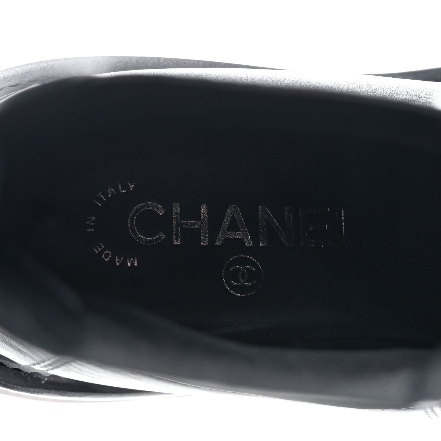 Crumpled Patent Cap Toe Ankle Boots 37.5 Black
