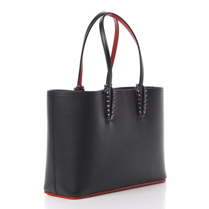 Christian Louboutin Calfskin Spikes East West Cabata Tote Black 4 of 11