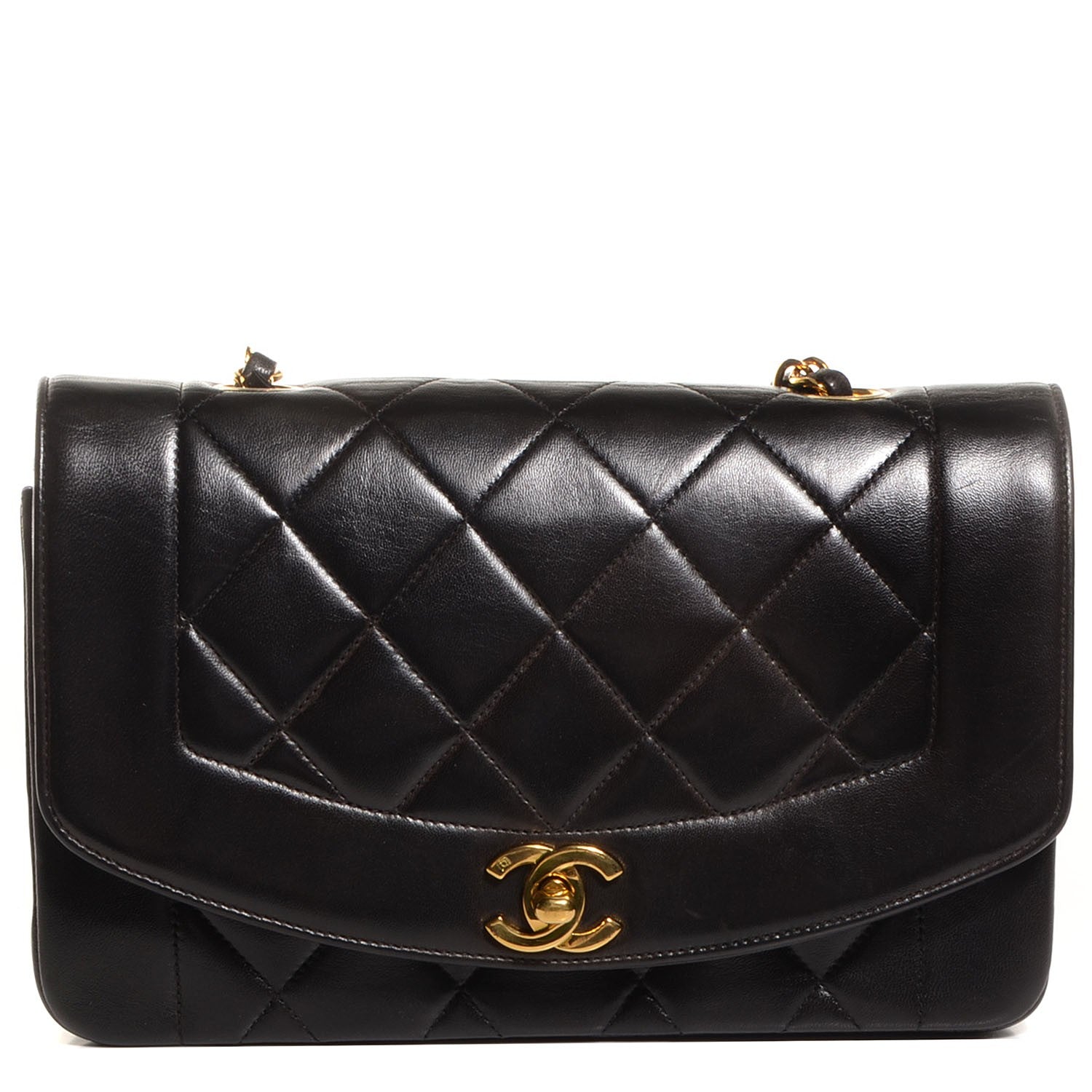 Chanel Lambskin Quilted Small Single Flap Black 1 of 8